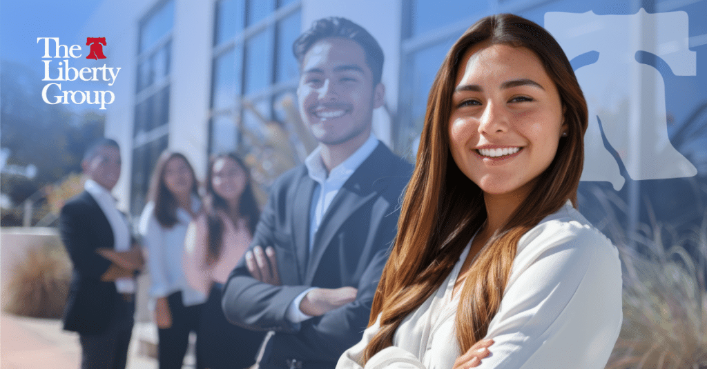 Smiling property management professional representing a confident, high-performing team